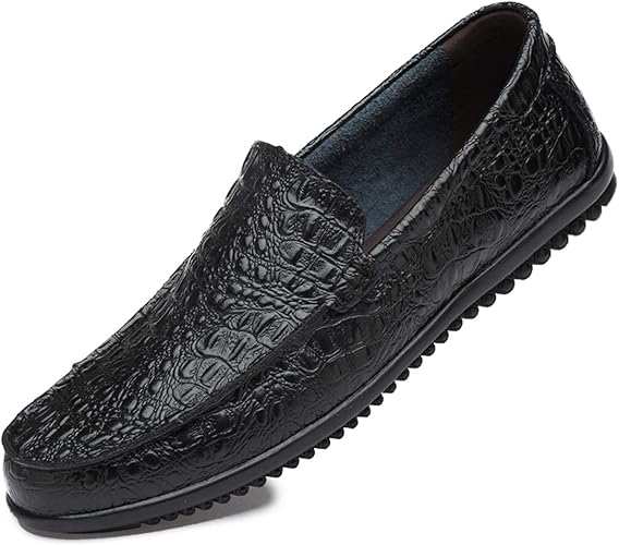 Amazon Wewin ローファー スリッポン メンズ 軽量 本革 革靴 型押し Uチップ 大きいサイズ スリップオン 素足 ドライビングシューズ 職場用 ビジネス カジュアル 蒸れない 柔らかい 防臭 通気 防滑 おしゃれ ローファー スリッポン