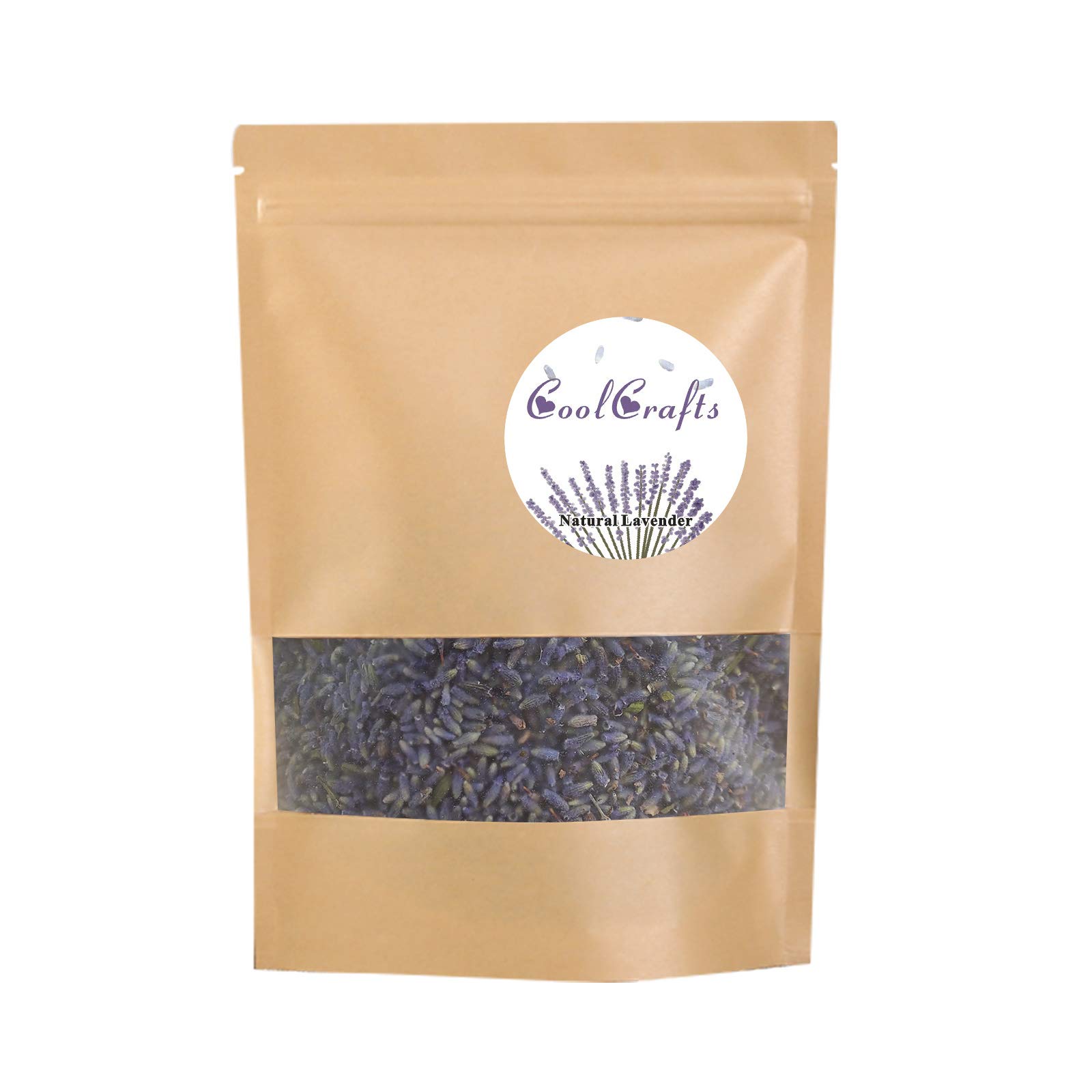 CoolCrafts Dried French Lavender 115g - Buds for Candle Making, Soap Making, Bath, Crafts, and Bags
