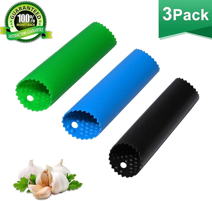 Garlic Peeler Skin Remover Roller,Piller,Easy Quick to Peel Garlic Cloves with Best Silicone