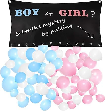 Amazon Com Gender Reveal Balloon Drop Bag Mystery 48 Drop Box