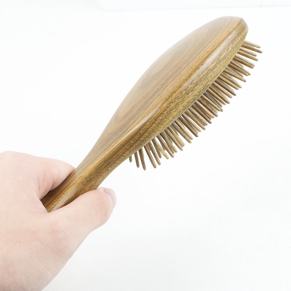 Carejoy Detangling Airbag Hair Comb Antistatic Hairbrush Natural Green Sandalwood Brushes for All Hair Styles Anti-Static Health Care Massage Head Gifts
