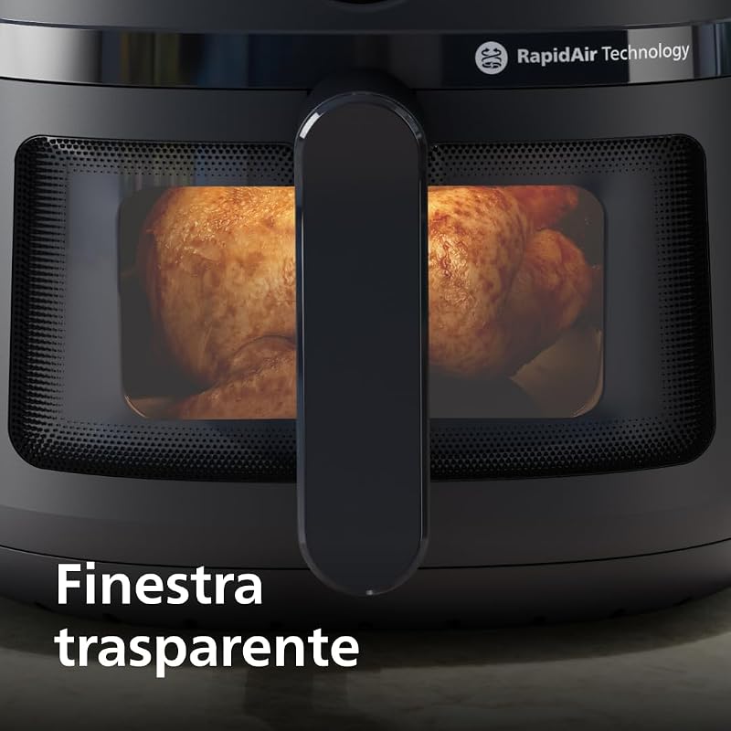 Airfryer 2000 - Friggitrice ad aria 6.2L, Finestrella, 13 modalità