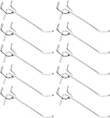AHUNTTER 80PCS 10cm Metal Pegboard Hooks Heavy Duty Wall Display Silver view 8