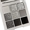 Go Ho Black Grey Silver Smoky Eyeshadow Palette,9 Colors Matte&Shimmer Eye Makeup Palette,Goth Eye Shadow Pallets for Women,Waterproof Cool Eye Shadow Palette Makeup with Prism Mirror