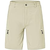 Rdruko Men's Hiking Shorts 9" Quick Dry Lightweight Outdoor Work Travel Golf Casual Cargo Shorts with 6 Pockets