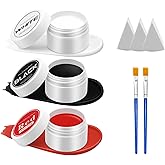 JUYANGYAN Red Black and White Face Body Paint Set, Highly Pigmented Clown Makeup Kit, Professional Face Paint for Halloween Skeleton Cosplay Joker Vampire Zombie Ghost SFX Makeup