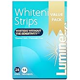 Teeth Whitening Strips - 14 Treatments, 28 White Strips - Peroxide-Free Kit Natural Formula - Enamel-Safe Teeth Whitener - Best Whitening Strips 28 Strips