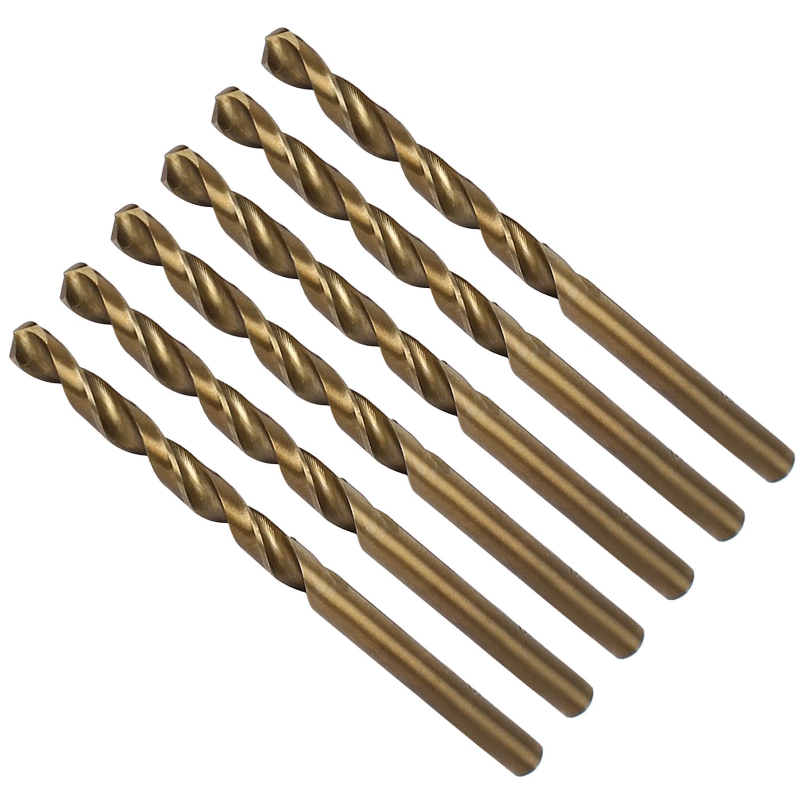 CoCud High Speed Steel Cobalt Twist Drill Bits, 4.1mm Diameter 73mm Length, Straight Twist Jobber Drill Bit - (Applications: for Metal Woodwork Plastic Aluminum), 6Pieces