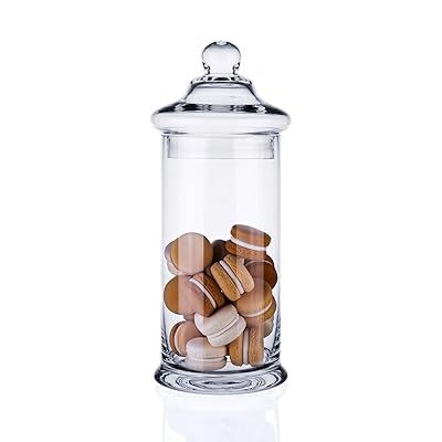 Buy Diamond Star Set Of 3 Clear Glass Apothecary Jars Elegant Storage Jar With Lid Decorative Wedding Candy Organizer Canisters Home Decor Centerpieces H 11 8 5 7 5 D 5 Online In Turkey B087mb5b51