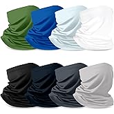 ZAGQIG 8pcs Neck Set Mask,Cool And Soft Windproof UV Mask Breathable Balaclava Suitable for Hiking Up Camping Fishing Trips