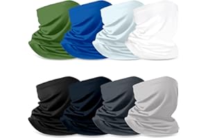 ZAGQIG 8pcs Neck Set Mask,Cool And Soft Windproof UV Mask Breathable Balaclava Suitable for Hiking Up Camping Fishing Trips
