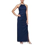 Alex Evenings Women's Long Formal Stretch Mesh