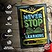 HappyPoster Inspirational Wall Art with Stickers! 10 Motivational Posters for Classroom Decorations, Home, Office Decor, College Dorm, Library Poster Set. School Supplies Positive Quotes Wall Decor