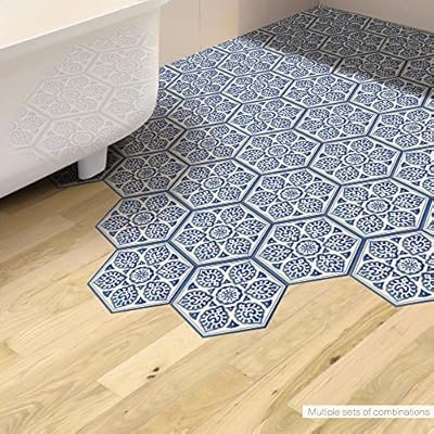 Vancore Hexagon Floor Tile Stickers Peel And Stick Tile Backsplash