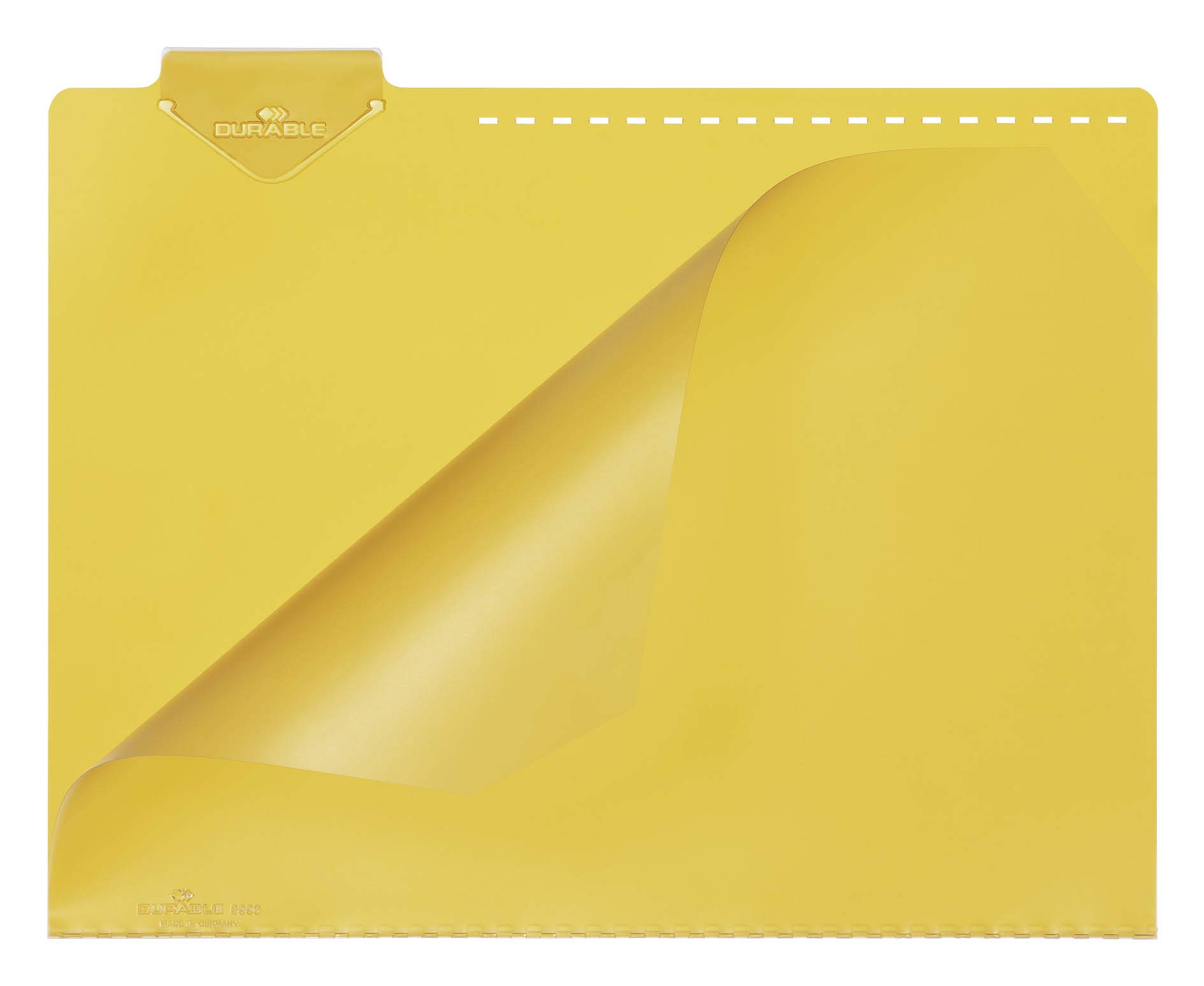 Durable 399604 Index Card / Document Pockets / 230/240 x 300 mm / with Snap-In Holes / Pack of 1 Containing 50 Items / Yellow