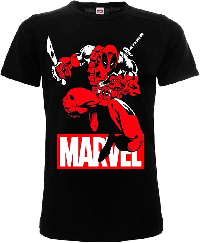 Deadpool Original Marvel Official T-Shirt Adult Boy Black Figure