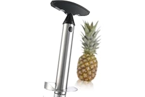 ICO Pineapple Corer, Stainless Steel Pineapple Cutter, Hand-Held Pineapple Slicer