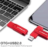 WANSENDA S100 64GB Red OTG USB Flash Drive 2.0 for Android Phone Tablet PC Mac view 8