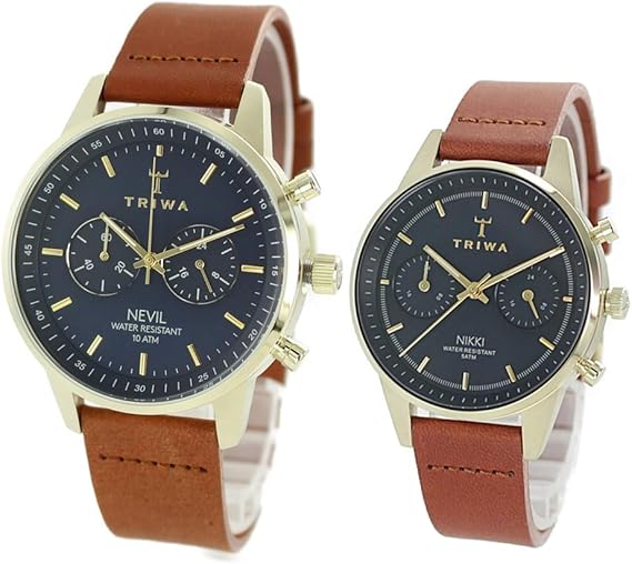 Amazon トリワ Triwa ペアボックスつき ペアウォッチ 北欧ブランド 青文字盤 ブラウン オーガニックレザー 革 Nest122 Clnkst104 Ss 腕時計 並行輸入品 メンズ腕時計 腕時計 通販