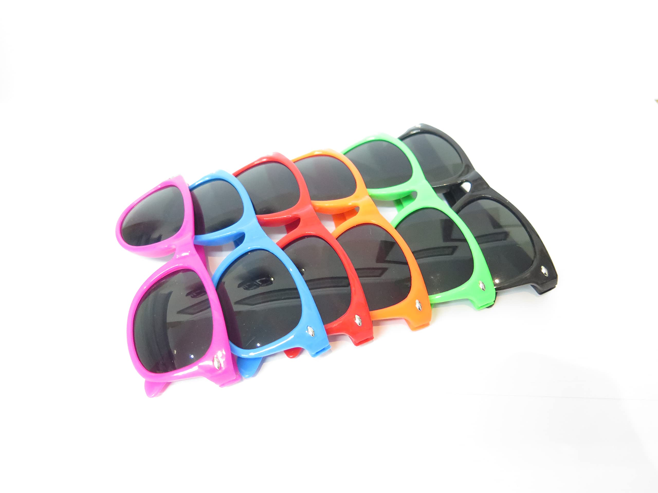 Kizrr Kids Size - Wholesale Bulk Classic Unisex 80'S Retro Style Sunglasses - 6 Pack