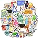 QTL School Stickers for Teacher Students Back to School Party Supplies Waterproof Vinyl Stickers for Water Bottles Laptop 50Pcs