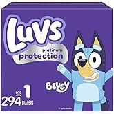 Luvs Platinum Protection Baby Diapers, Size 1 (8-14 lbs), 294 Count