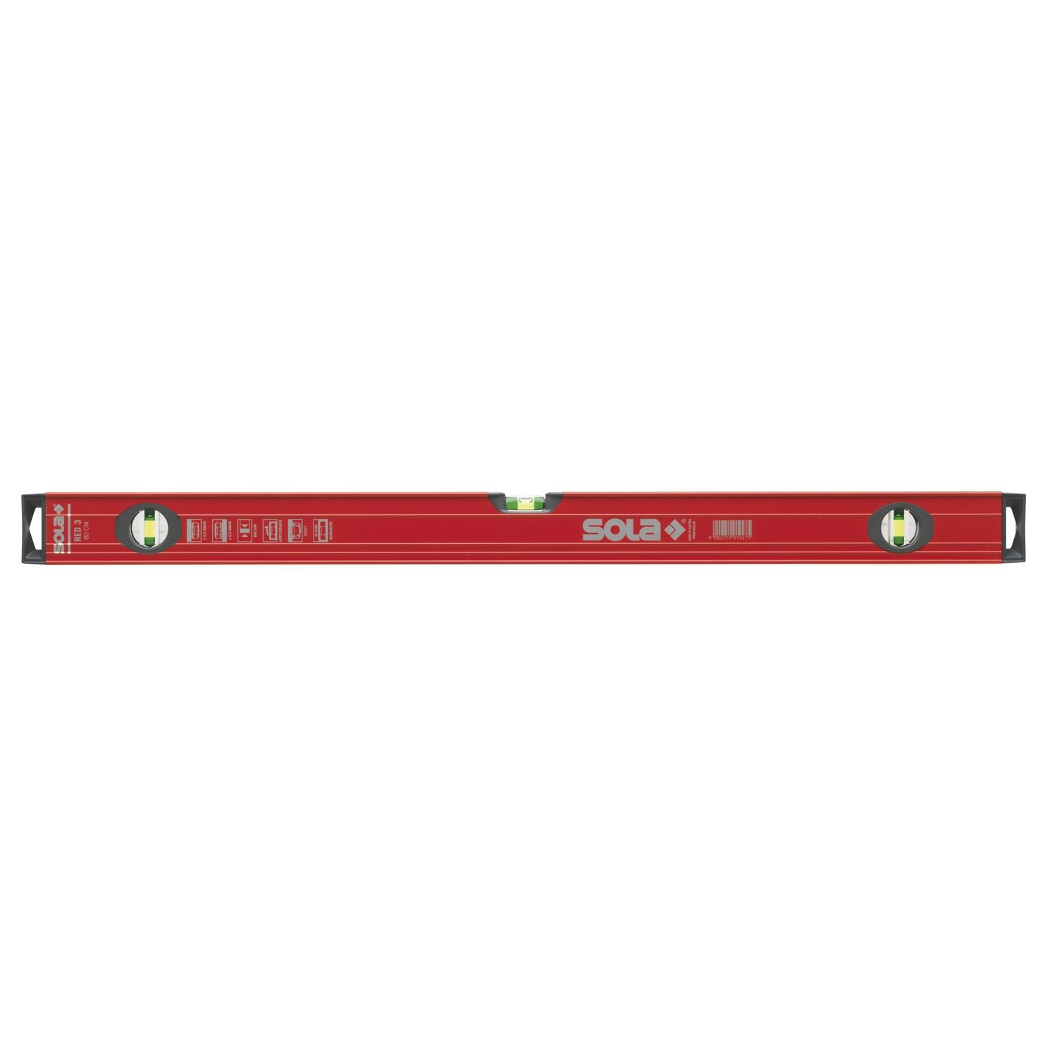 Sola 1215301 "Red 3 100" Spirit Level, Red, 100 cm