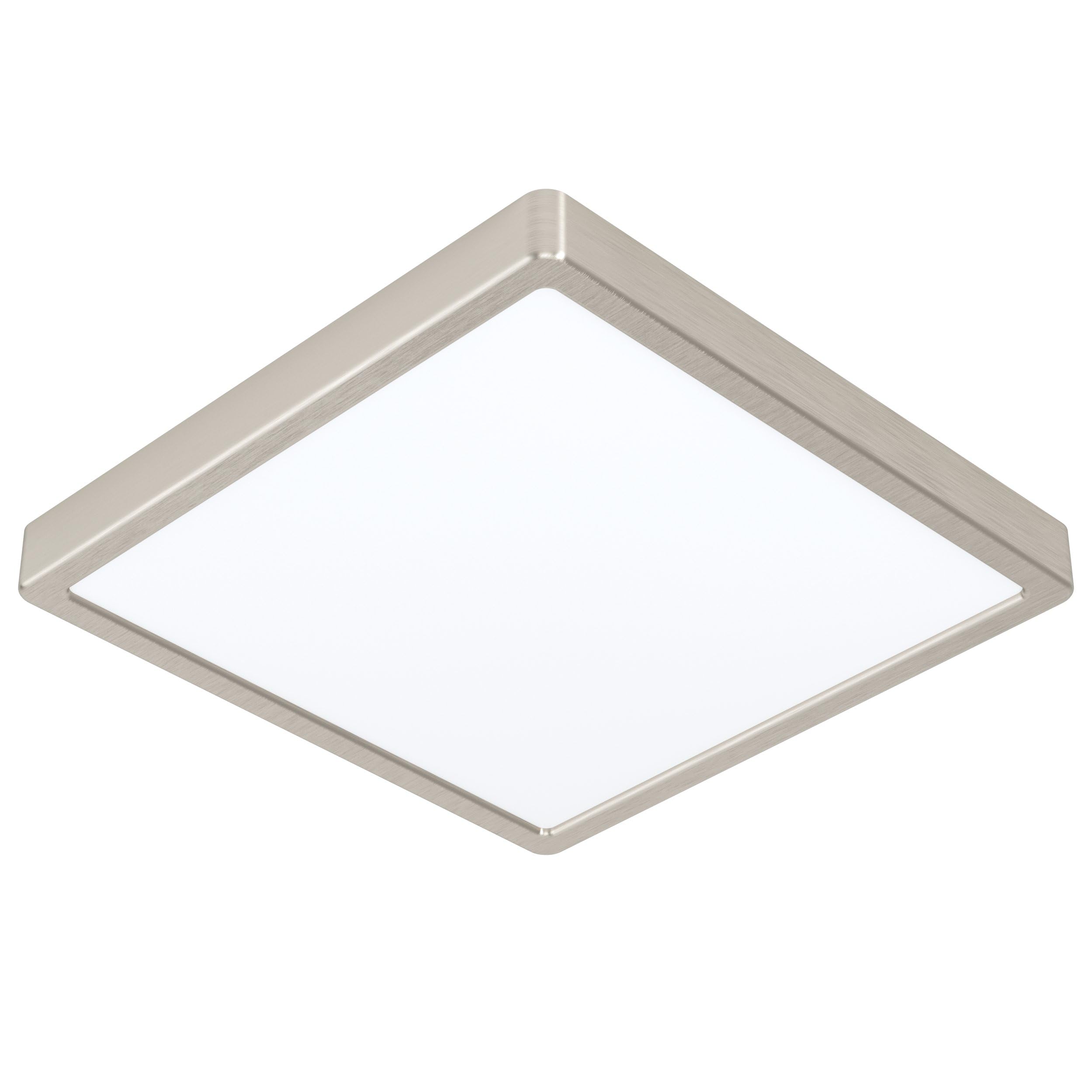 Eglo Connect.z Smart Home LED Ceiling Light Panel Fueva-Z, 11 inches, Zigbee Bathroom Lighting, app and Voice Control, White tunable Lights (Warm - Cool White), Nickel-matt, IP44