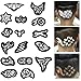 Lucktao 25pcs/set Hair Tattoo Template Hair Trimmer Carved Dye Coloring Tattoos Patterns Stencil DIY Salon Barber Tools