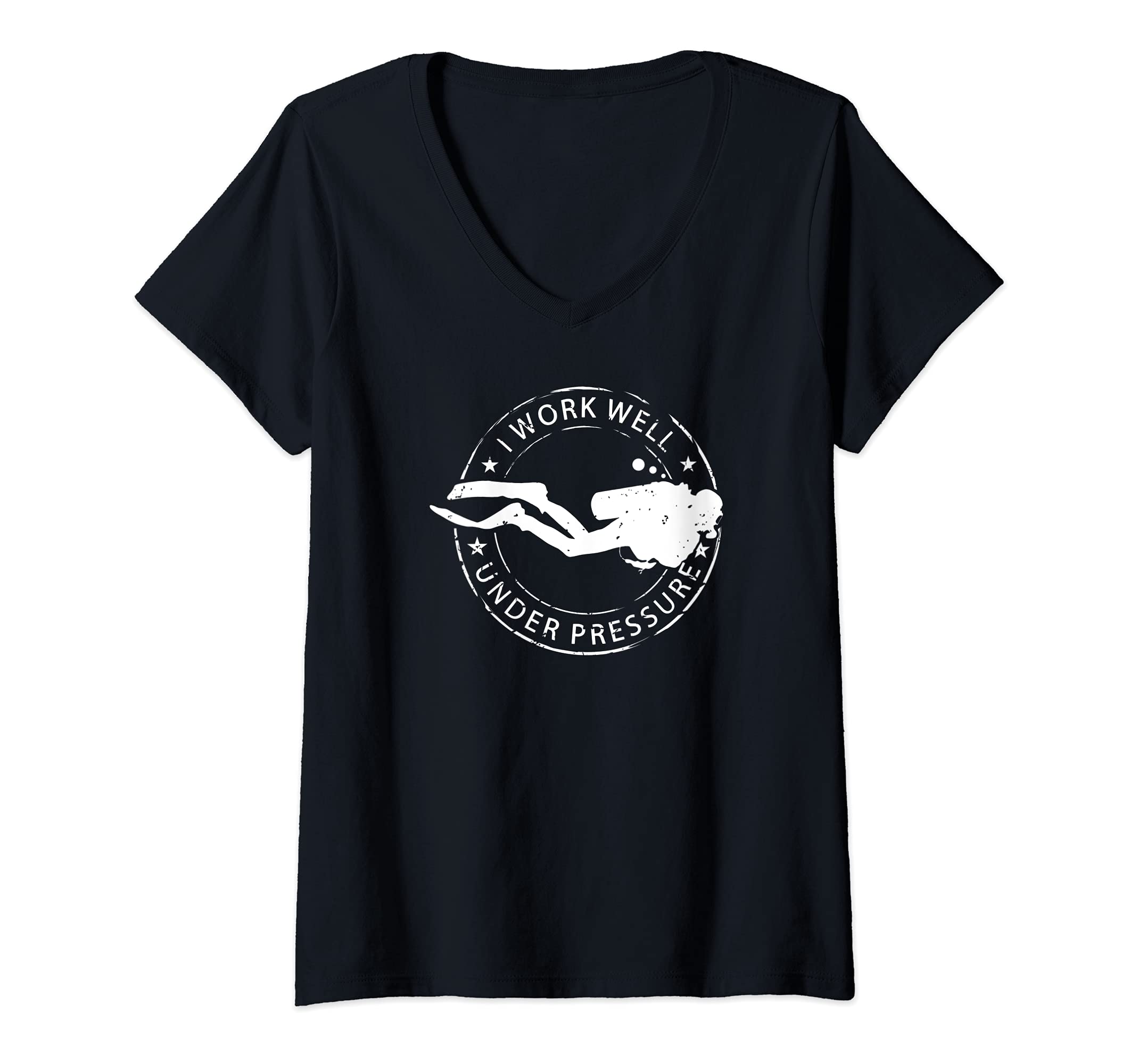 Womens Scuba Diving Gear Scuba Diving Equipment Dive V-Neck T-Shirt