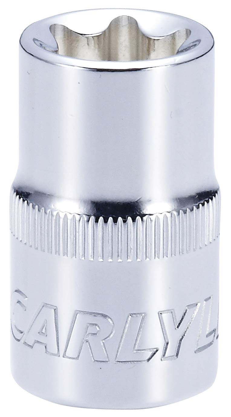 Carlyle Hand Tools Socket - External Star Standard - 1/2" Dr - E18
