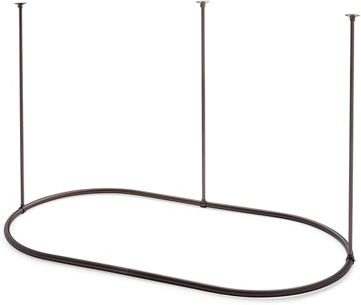 Amazon Com Naiture 54 L X 30 W Brass Oval Shower Curtain Rod
