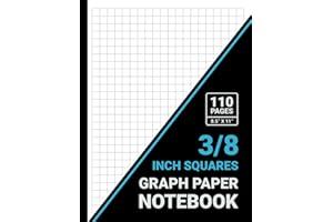 Graph Paper 3/8 Inch Squares Notebook: 3/8 (0.375) Inch Grid Graph Paper, For Math, Science, Engineering, Students & Teachers