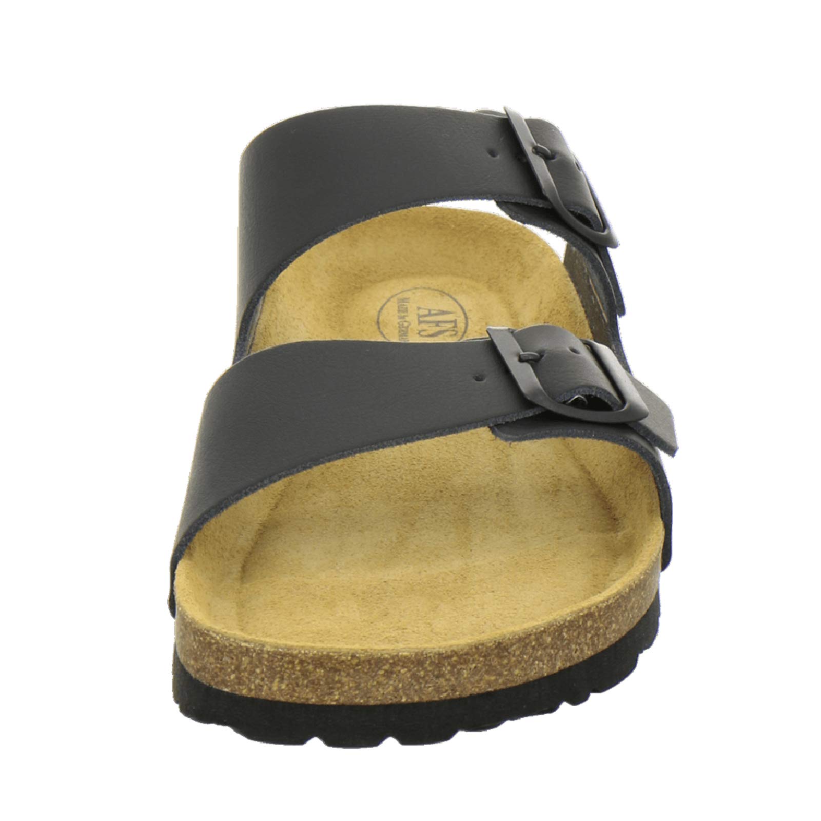 AFS-Schuhe 3100 Bequeme Pantoletten für Herren Leder, Hausschuhe Freizeitschuhe, Made in Germany (43 EU, Schwarz) 6