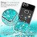 LeYi for Pixel 2 Case,Google Pixel 2 Case with HD Screen Protector for Girls Women, Cute Bling Shiny Moving Quicksand Liquid Glitter TPU Protection Phone Case for Google Pixel 2 (2017) Turquoise