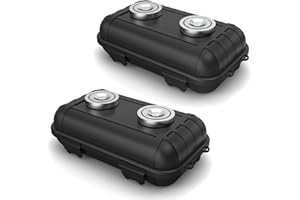 TAMIDN Magnetic Key Box, Hide a Key Magnetic Car Waterproof Key Case for Outside Travel, Hide a Key Box for Cars, SUV, Truck - Black, 2Pack