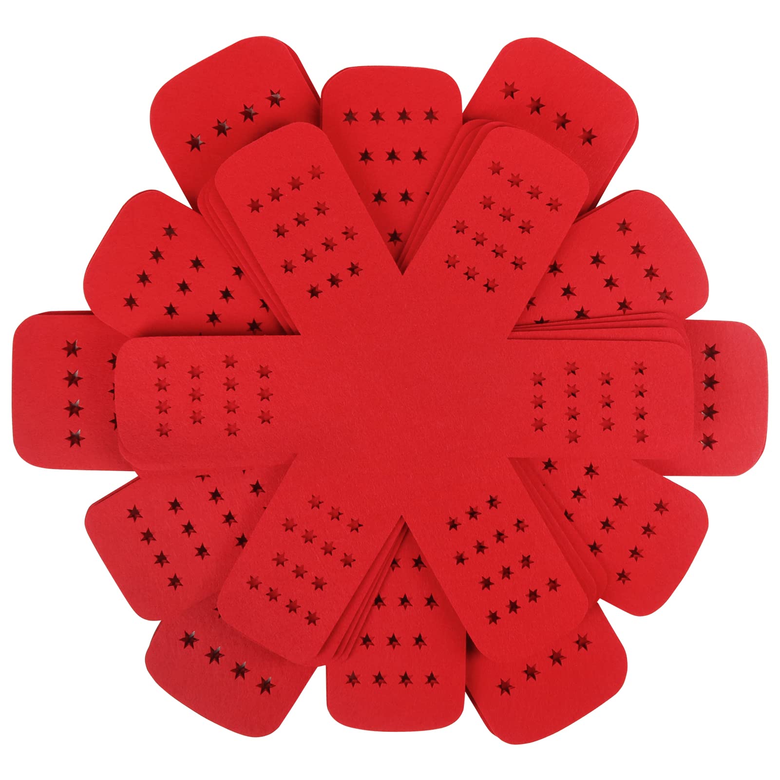 Pan Protectors for Stacking, Larger Pan Separators with Star,Set of 12 & 3 Different Size, Red Pan Protectors to Protect Pots and Pans in Kitchen Cupboard