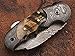 Custom made damascus blade & bolsters ram horn handle,with genuine leather sheath 5060-RD
