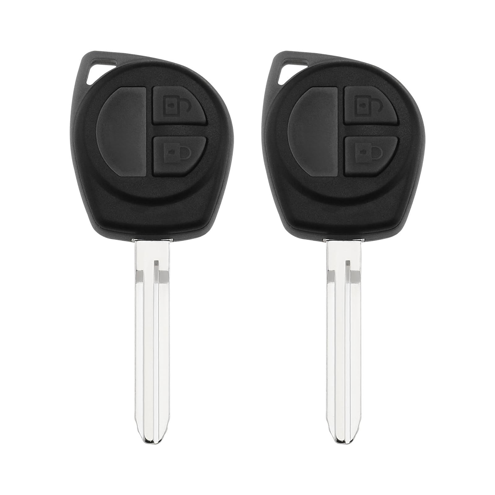 LT Easiyl 2Pcs Key Fob Replacement 2 Button Keypad Car Key Shell Case Compatible with Suzuki Compatible with Alto Compatible with Baleno Compatible with Grand
