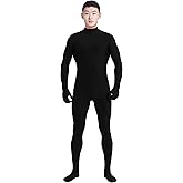 Shinningstar Boys' Men's Mock Neck Full Body Unitard Spandex Zentai Suits Costumes Bodysuit