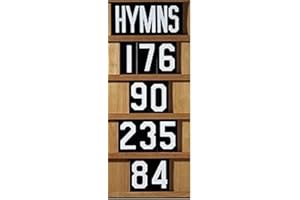 Gifts Of Faith Hymn Board Numerals - Included 5 sets of numerals (0-9) and the word ''HYMNS'', Black