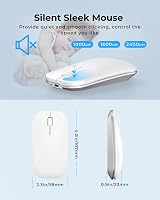 Seenda SKM64-3 Wireless Keyboard Mouse Set Multi-Device UK Layout White Silver view 5
