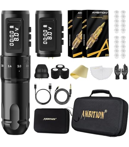 Wireless　Ambition tattoo machine set Tattoo Kit | Ambition Complete Wireless Tattoo Machine Kit