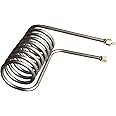 QUELECO Titanium Tube Cooling Coil Evaporator Heat Exchanger for 1.5HP Seawater Aquarium Chiller Fish Tank Seafood Pond (1.5HP-8.5turns)
