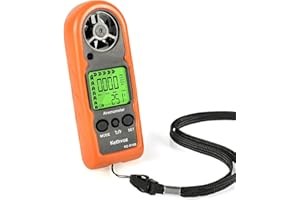 Kethvoz 816B Digital Anemometer, Handheld Wind Speed Meter with Temperature Gauge for HVAC, Measures Wind Velocity in Current/Average/Max, for Sailing, Surfing, Hiking, and Outdoor Activities