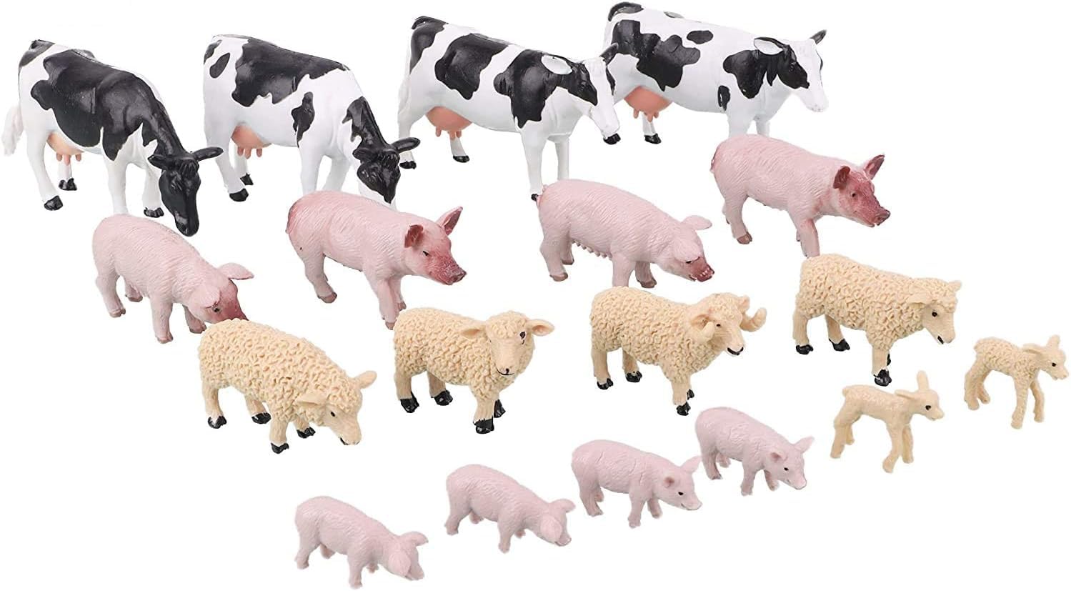 Toyland® 1:32 Scale Farmyard Animals Set - The Farm Collection - Collectable Farmyard Animals (18 PIECE COWS, PIGS & SHEEP) — image 1