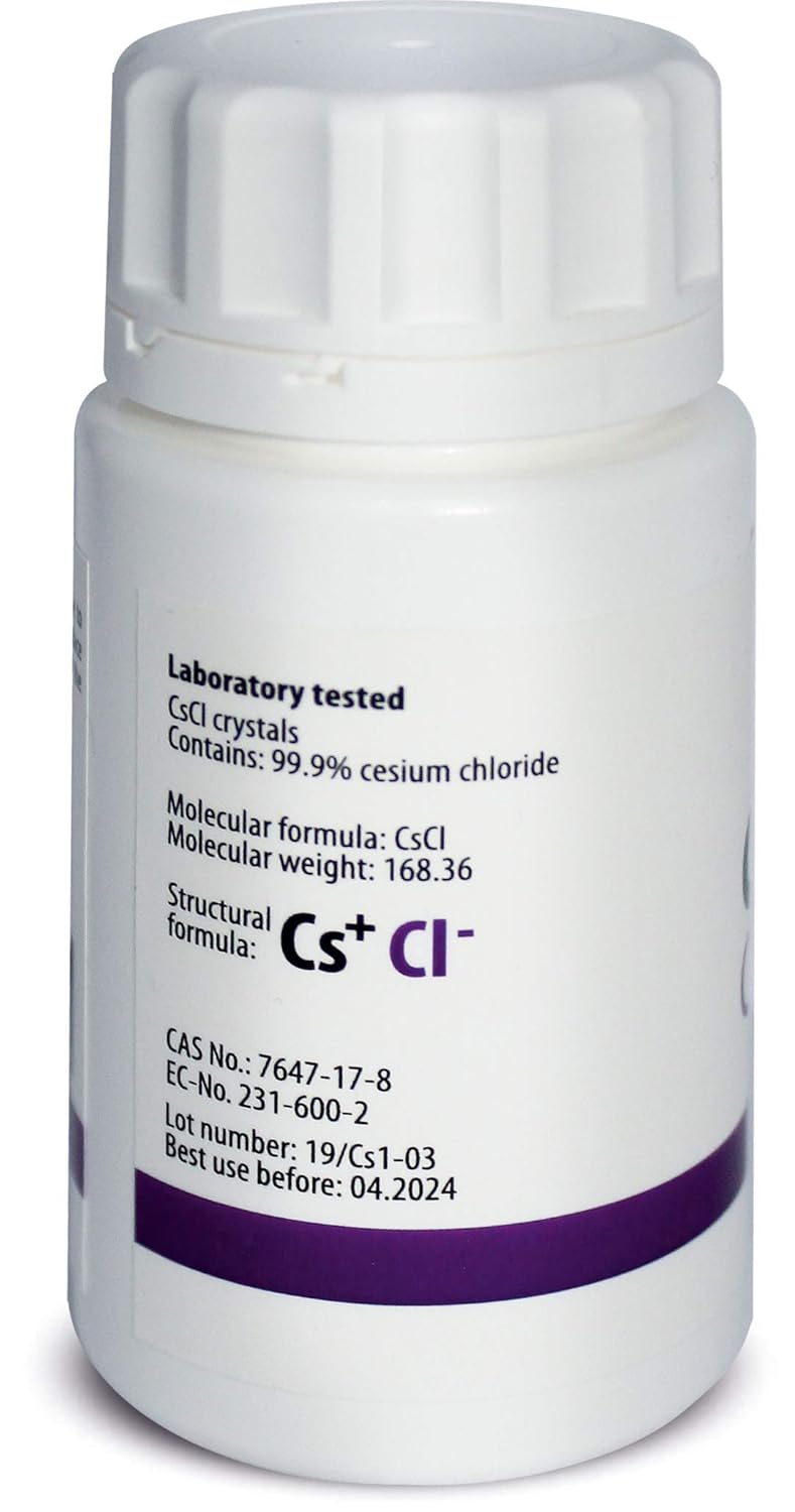 Pure Cesium Chloride Cscl 100g Crystal Powder Purity 99 99 Made In Europe By Pure Cesium Certificate Of Analysis Included Tested In A Certified Laboratory 3 5oz Amazon Ca Industrial Scientific Pure Cesium Chloride Cscl 100g Crystal Powder Purity 99 99 Made In Europe By Pure Cesium Certificate Of Analysis Included Tested In A Certified Laboratory 3 5oz Amazon Ca Industrial Scientific