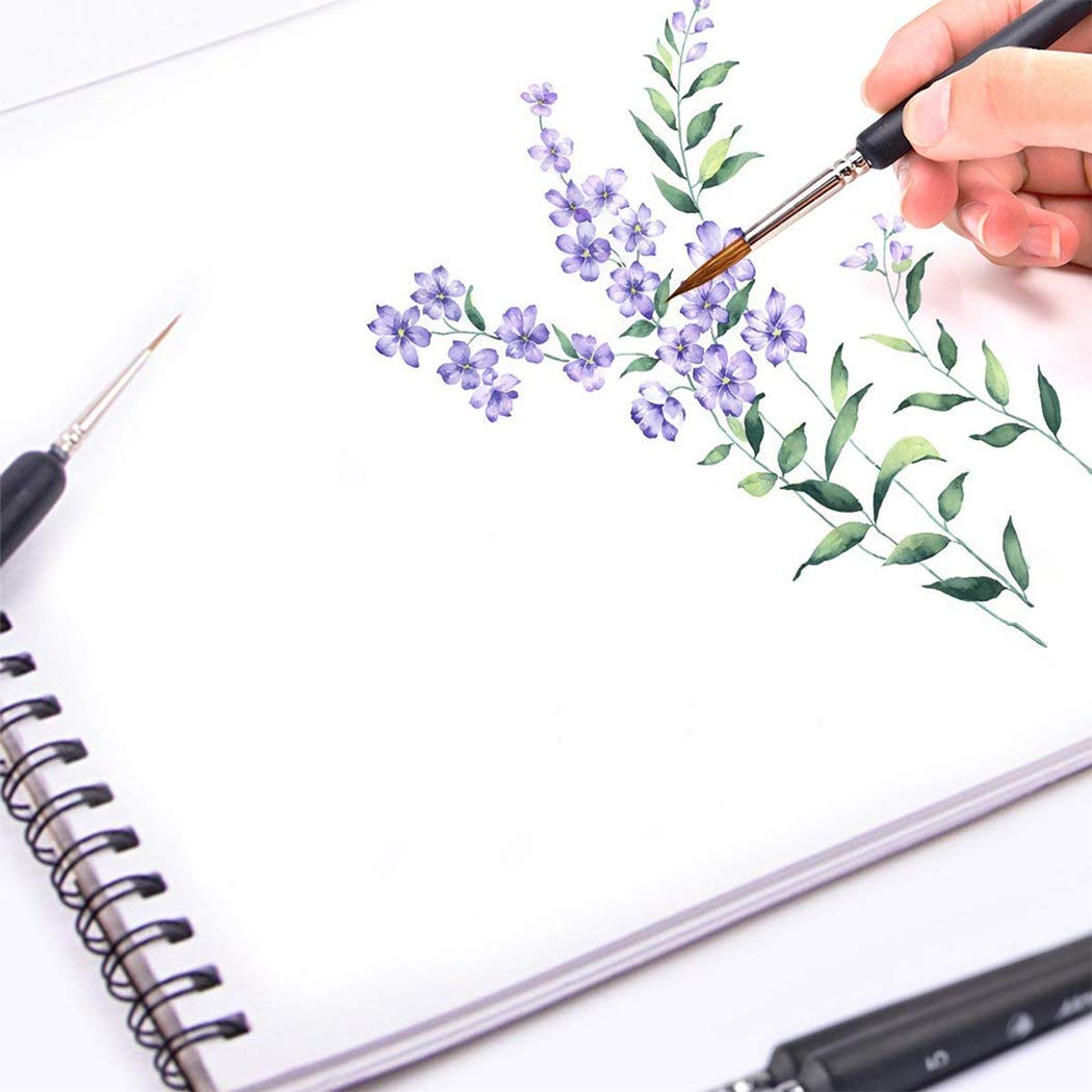 Southstar Pennello di Dettaglio, 10pcs Set di Pennelli da Pittura Miniatura Pennelli Acquerello Perfetti per Ritocchi o per Acquerellare Piccoli Dettagli, Ottimi per I Dettagli