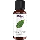 NOW Essential Oils, Wintergreen Oil, Stimulating Aromatherapy Scent, Steam Distilled, 100% Pure, Vegan, Child Resistant Cap, 1-Ounce