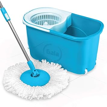 Gala e-Quick Spin Mop with Easy Wheels and Bucket with Free Refill
